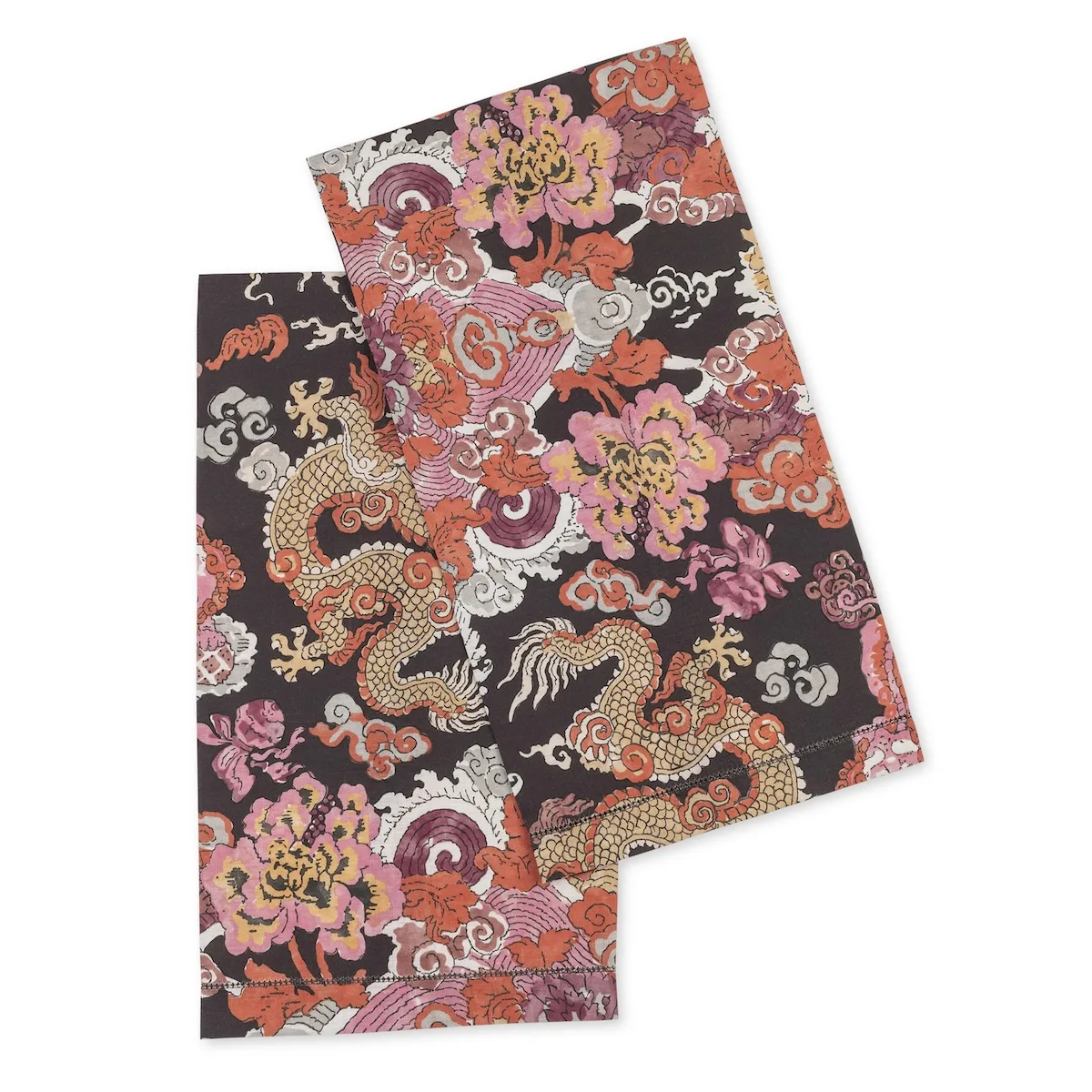 Schumacher Magic Mountain Guest Towel Set in Chocolate Persimmon (MSC032GTOW22H)