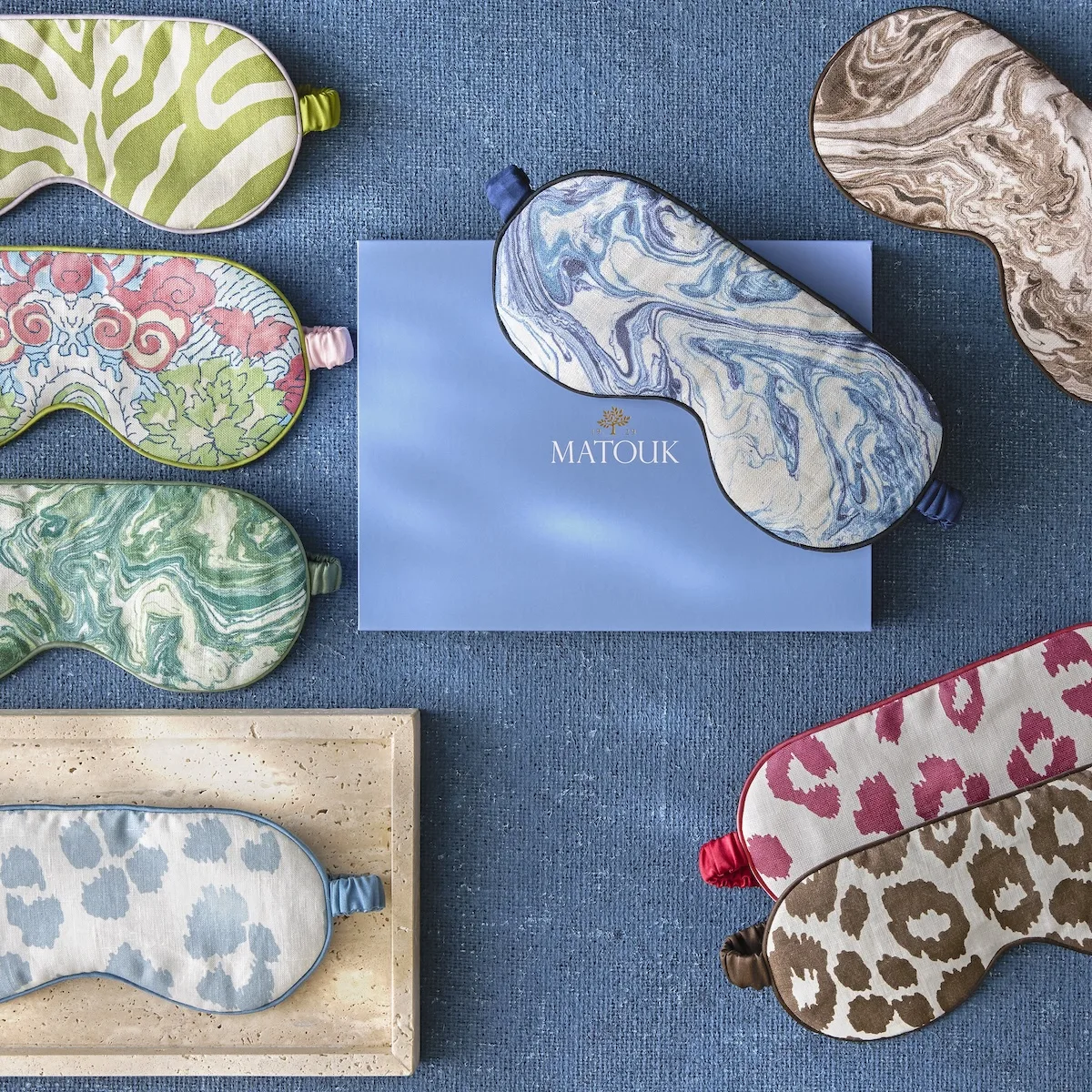 MSC070SMSKRS | Magic Mountain Linen Sleep Mask - Paradise Schumacher Magic Mountain Linen Sleep Mask in Paradise (MSC070SMSKRS)