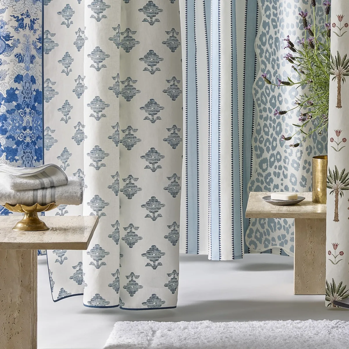 Schumacher Magic Mountain Shower Curtain in Aquarius (MSC032SHOAV)