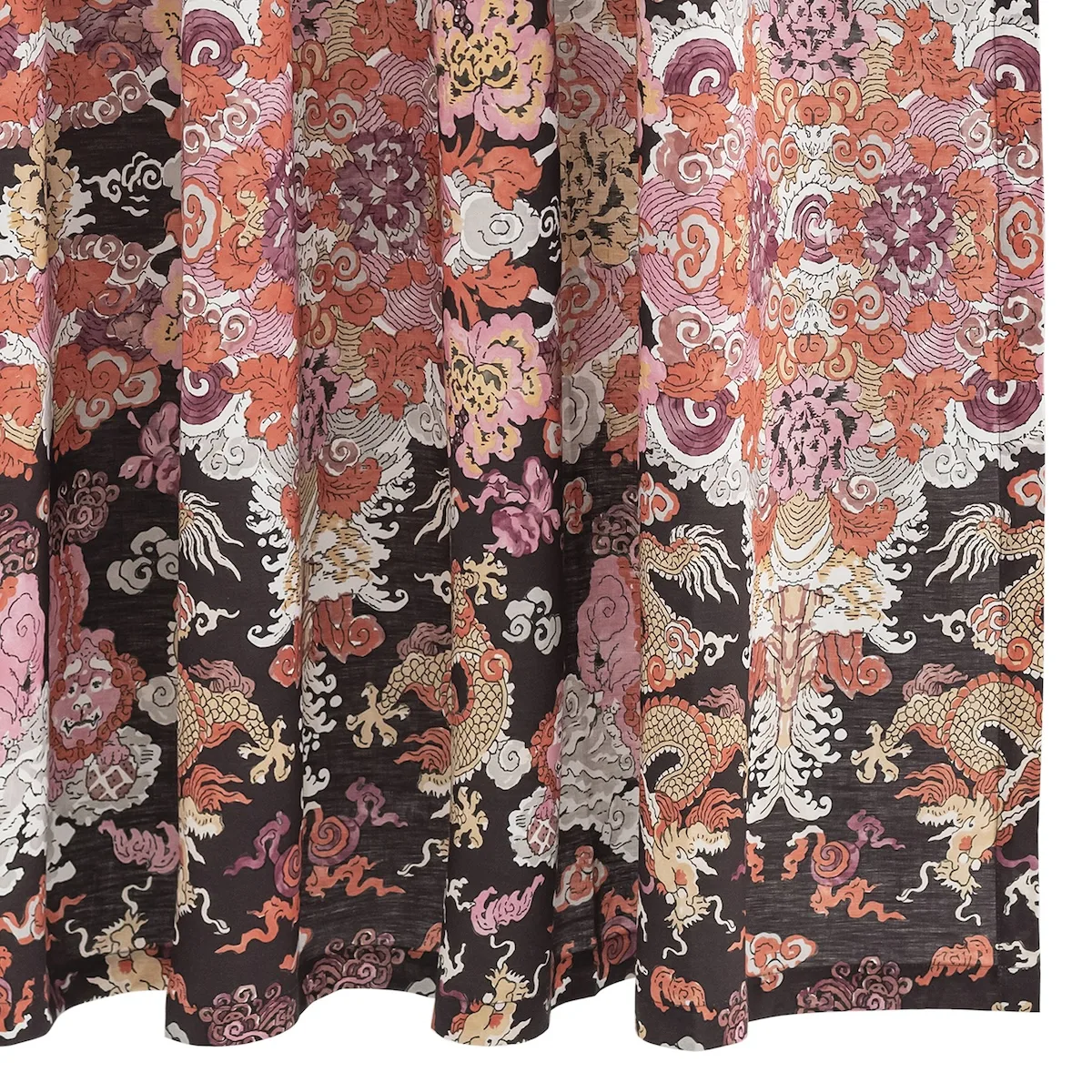 Schumacher Magic Mountain Shower Curtain in Chocolate Persimmon (MSC032SHO2H)