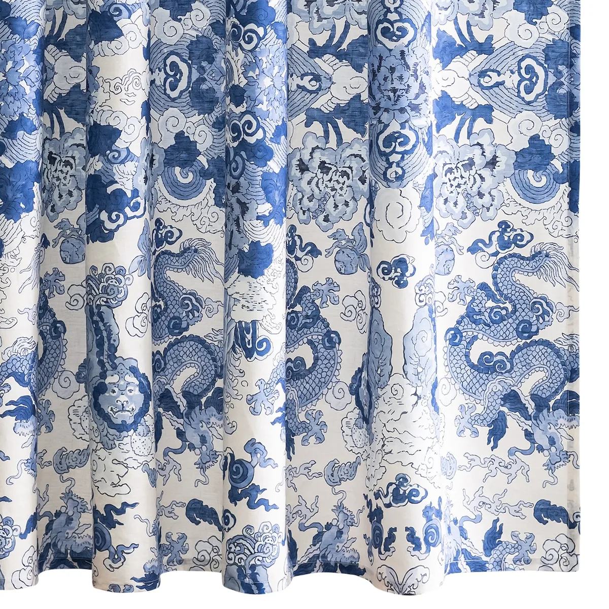 Schumacher Magic Mountain Shower Curtain in Porcelain Blue (MSC032SHOPD)
