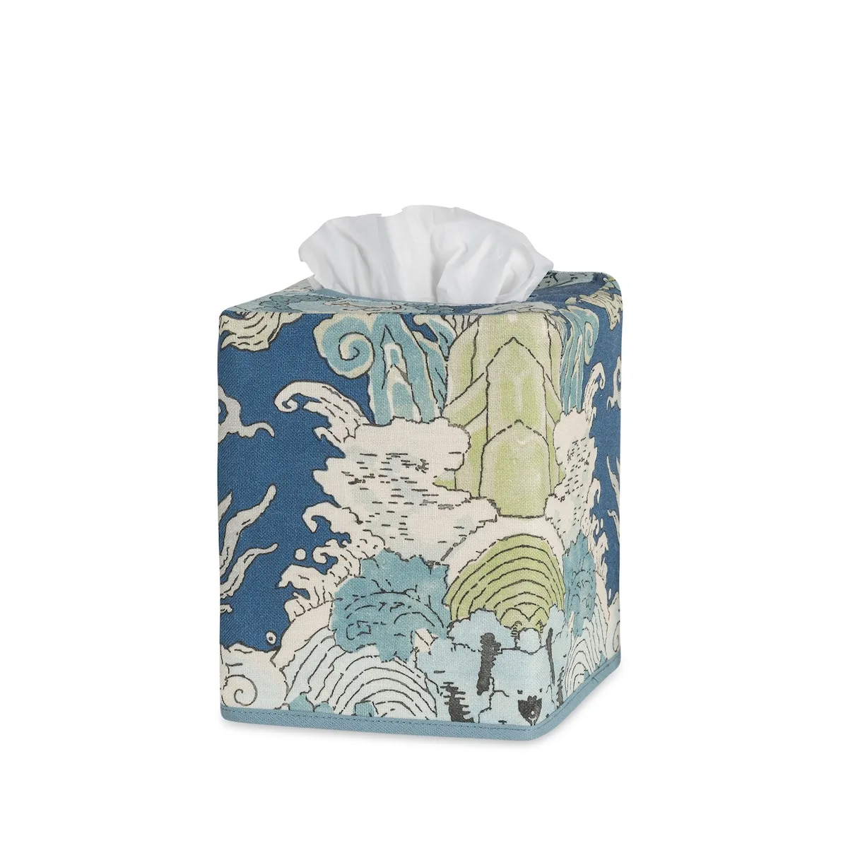 Schumacher Magic Mountain Tissue Box Cover in Aquarius (MSC032TISSUEAV)
