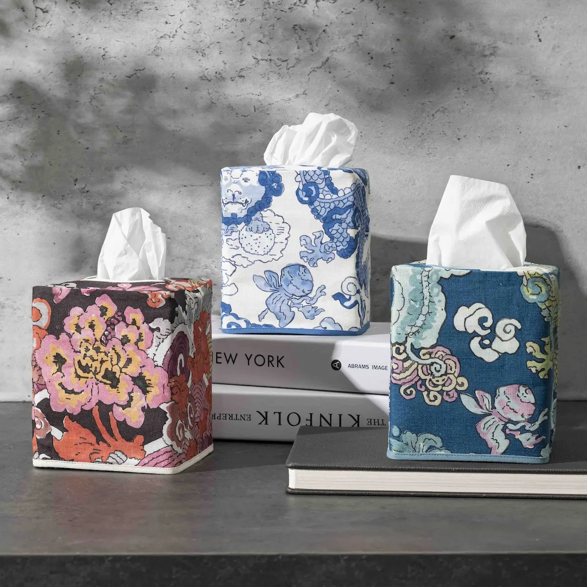 Schumacher Magic Mountain Tissue Box Cover in Aquarius (MSC032TISSUEAV)