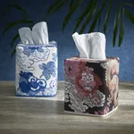 MSC032TISSUE2H | Magic Mountain Tissue Box Cover - Chocolate Persimmon Schumacher Magic Mountain Tissue Box Cover in Chocolate Persimmon (MSC032TISSUE2H)