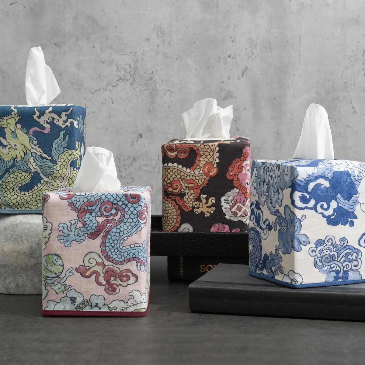 MSC032TISSUERS | Magic Mountain Tissue Box Cover - Paradise Schumacher Magic Mountain Tissue Box Cover in Paradise (MSC032TISSUERS)