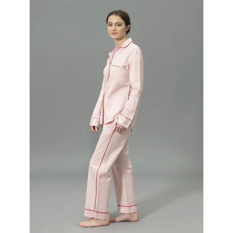 Schumacher Nocturne Pajama Set in Pink/Scarlet