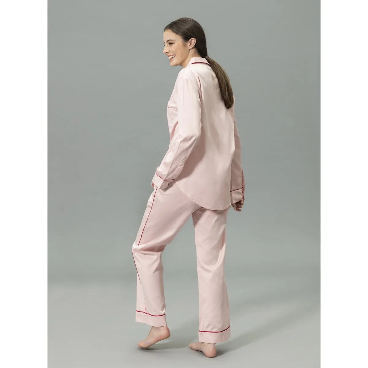 Schumacher Nocturne Pajama Set in Pink/Scarlet