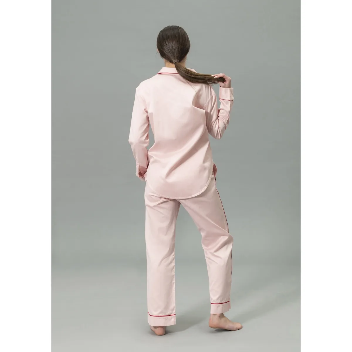 Schumacher Nocturne Pajama Set in Pink/Scarlet