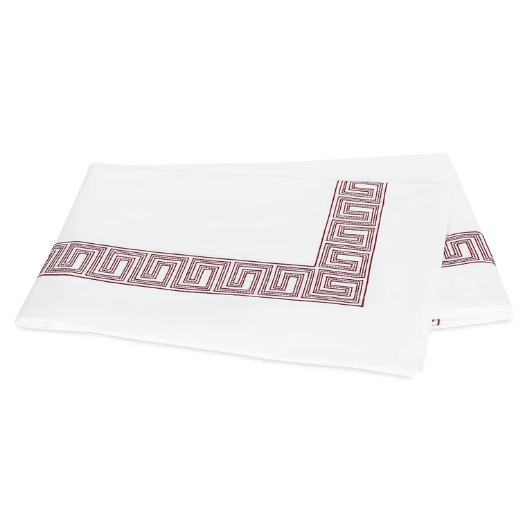 Schumacher Ophelia Flat Sheet in Red