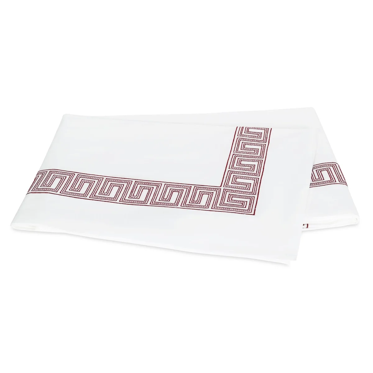 Schumacher Ophelia Flat Sheet in Red