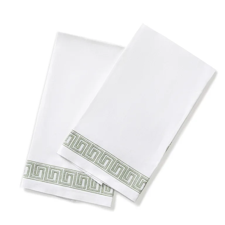 Schumacher Ophelia Guest Towel, Set of 2 in Clover (MSC051GTOW2C8)