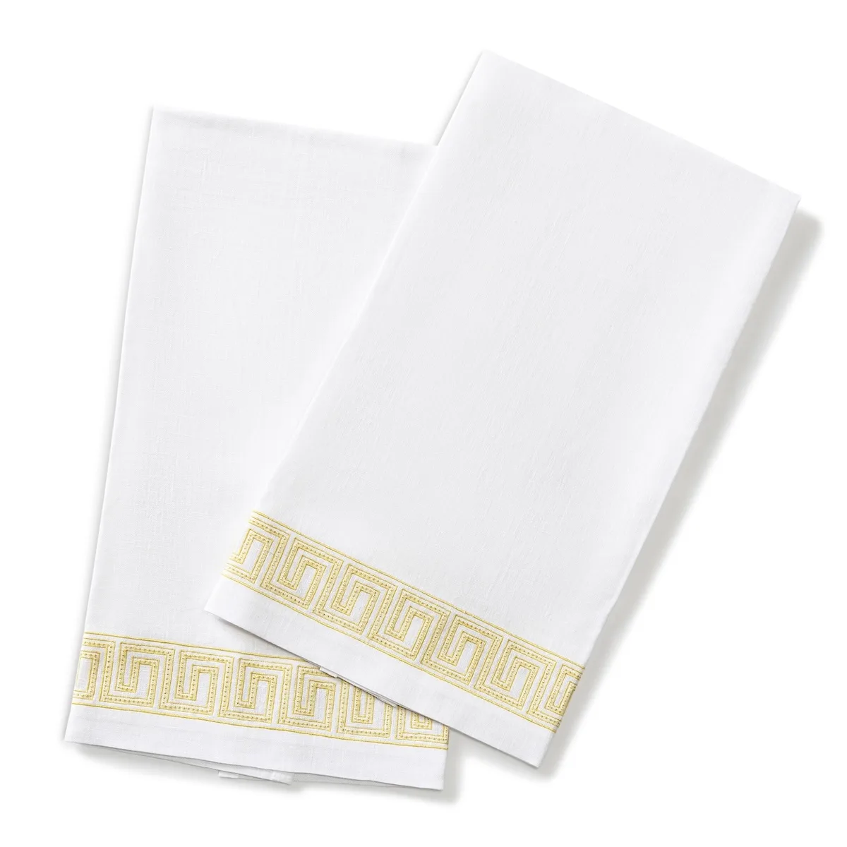 Schumacher Ophelia Guest Towel, Set of 2 in Lemon (MSC051GTOW2LE)