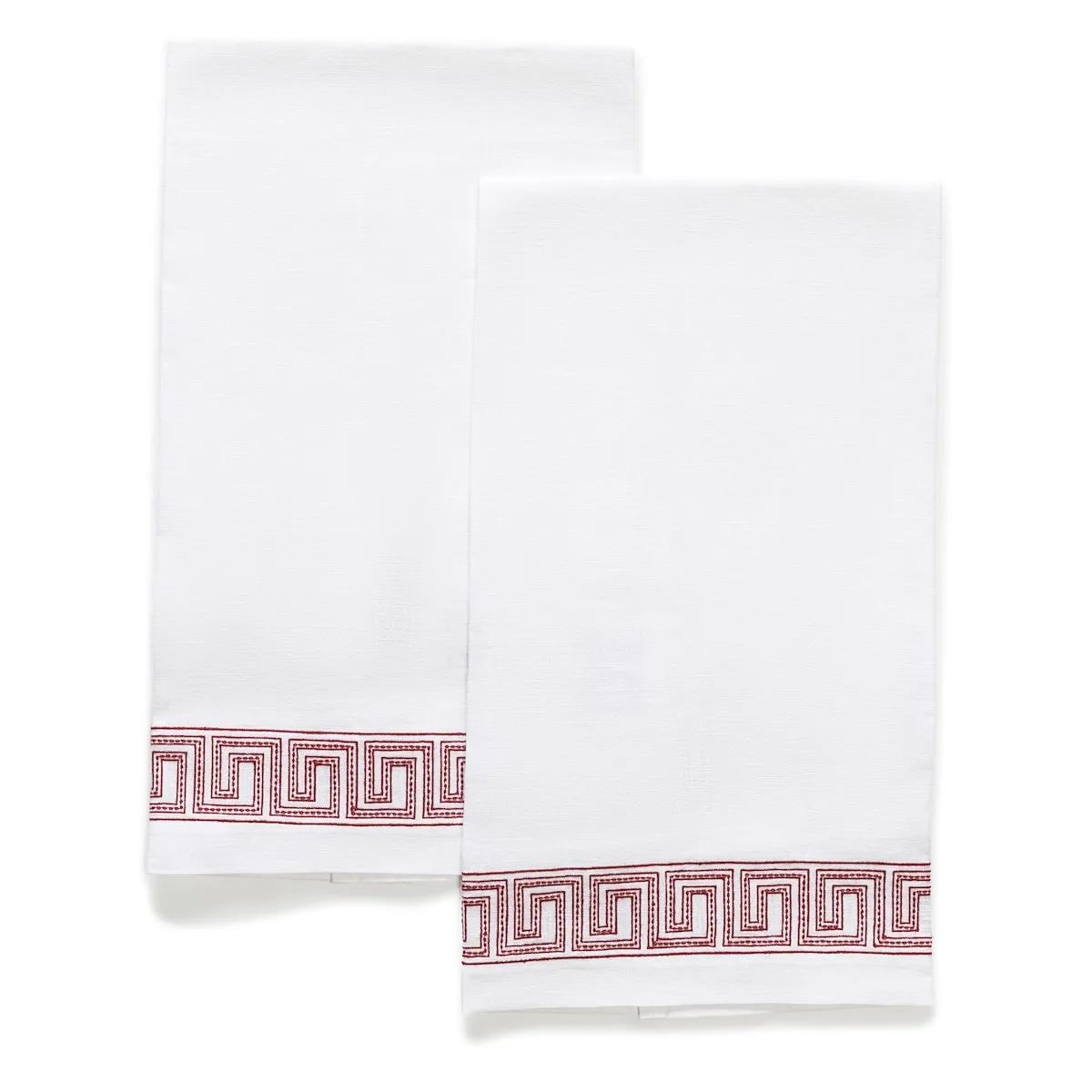Schumacher Ophelia Guest Towel, Set of 2 in Red (MSC051GTOW2RD)