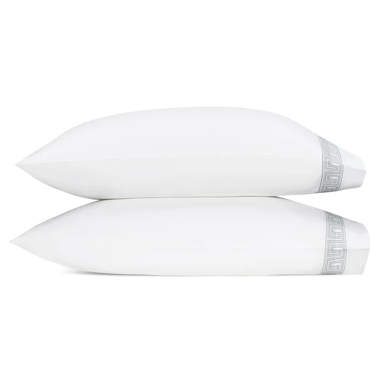 Schumacher Ophelia Pillowcases in Silver