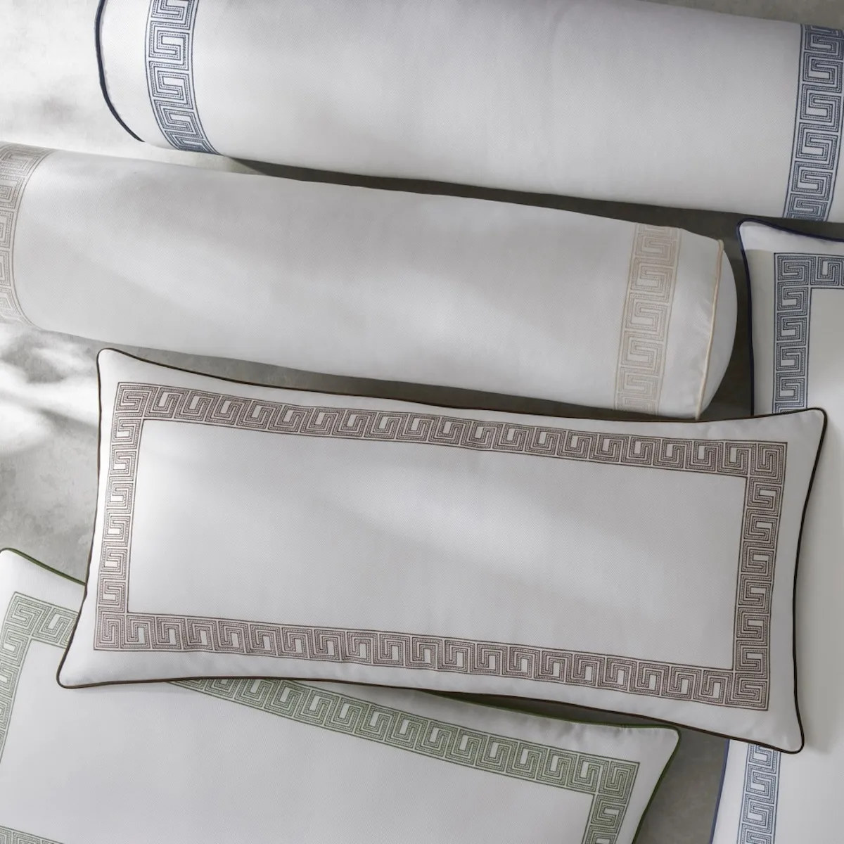 Schumacher Ophelia Pique Pillow Cover in Mocha
