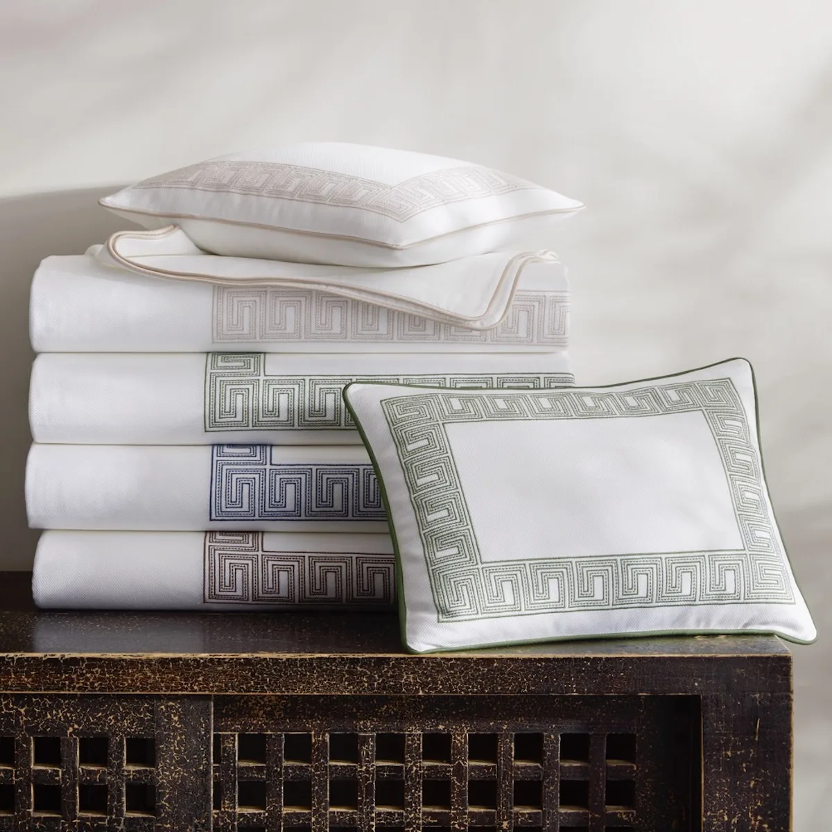 Ophelia Pique Sham - Dune Schumacher Ophelia Pique Sham in Dune