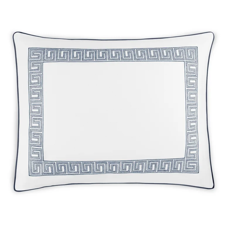 Schumacher Ophelia Pique Sham in Indigo