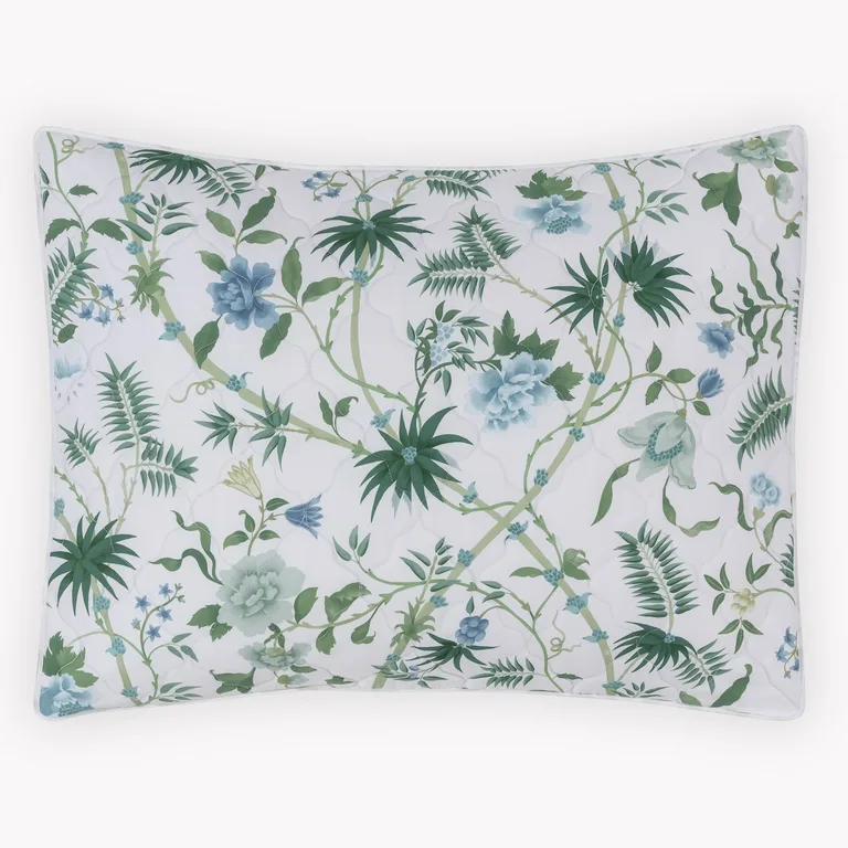 Schumacher Palmyra Quilted Sham in Emerald