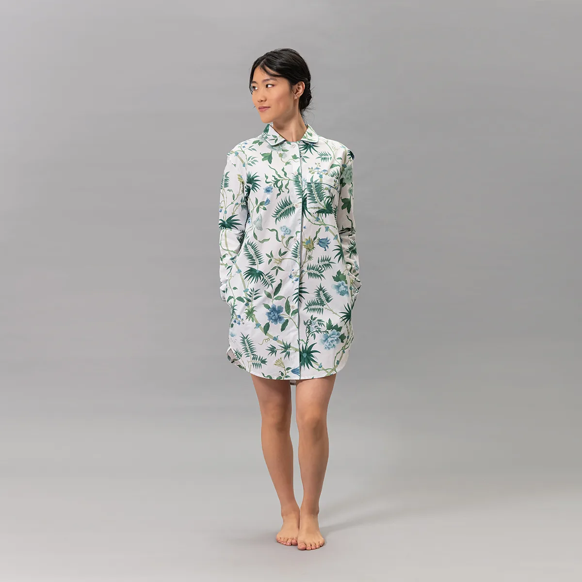 Schumacher Palmyra Sleep Shirt in Emerald