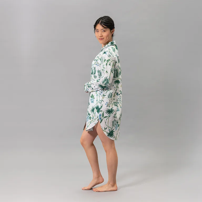 Schumacher Palmyra Sleep Shirt in Emerald