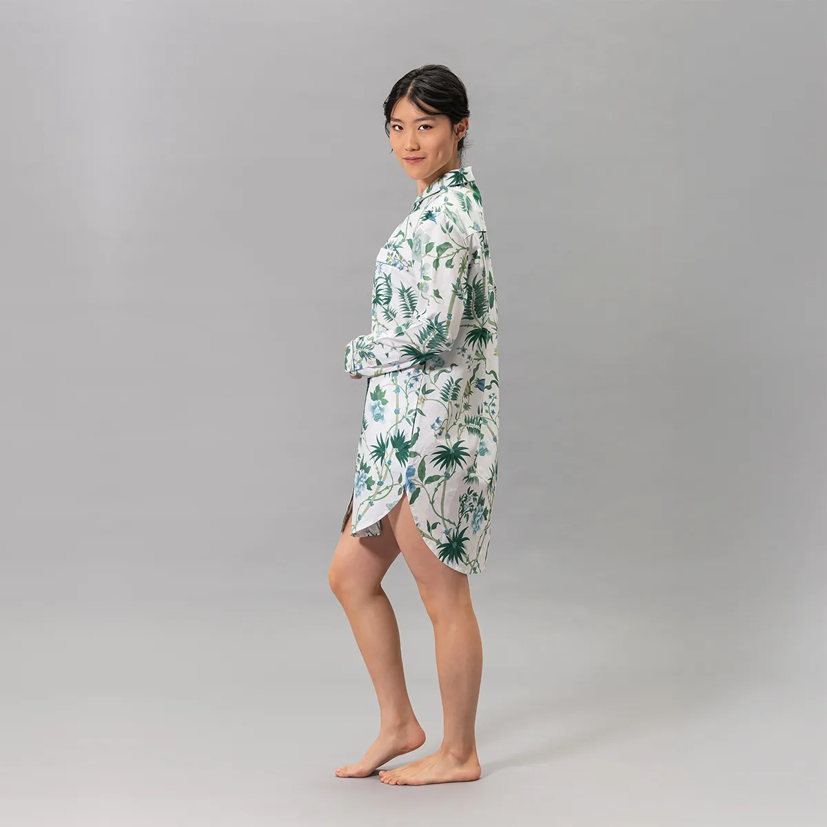 Schumacher Palmyra Sleep Shirt in Emerald