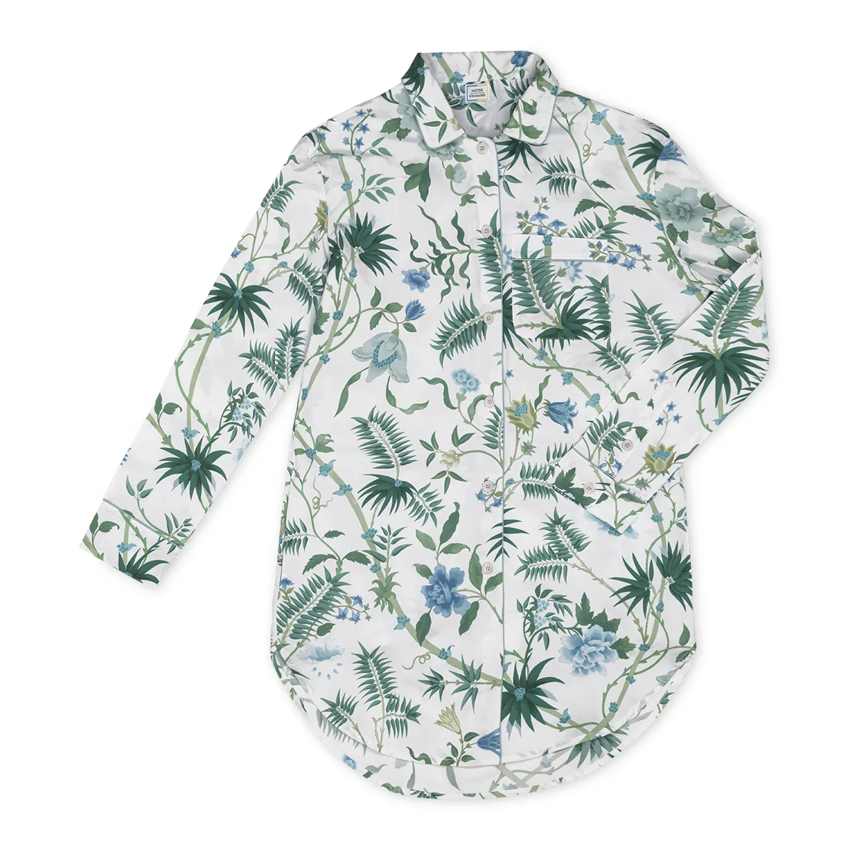 Schumacher Palmyra Sleep Shirt in Emerald