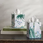 MSC057TISSUEEM | Palmyra Tissue Box Cover - Emerald Schumacher Palmyra Tissue Box Cover in Emerald (MSC057TISSUEEM)