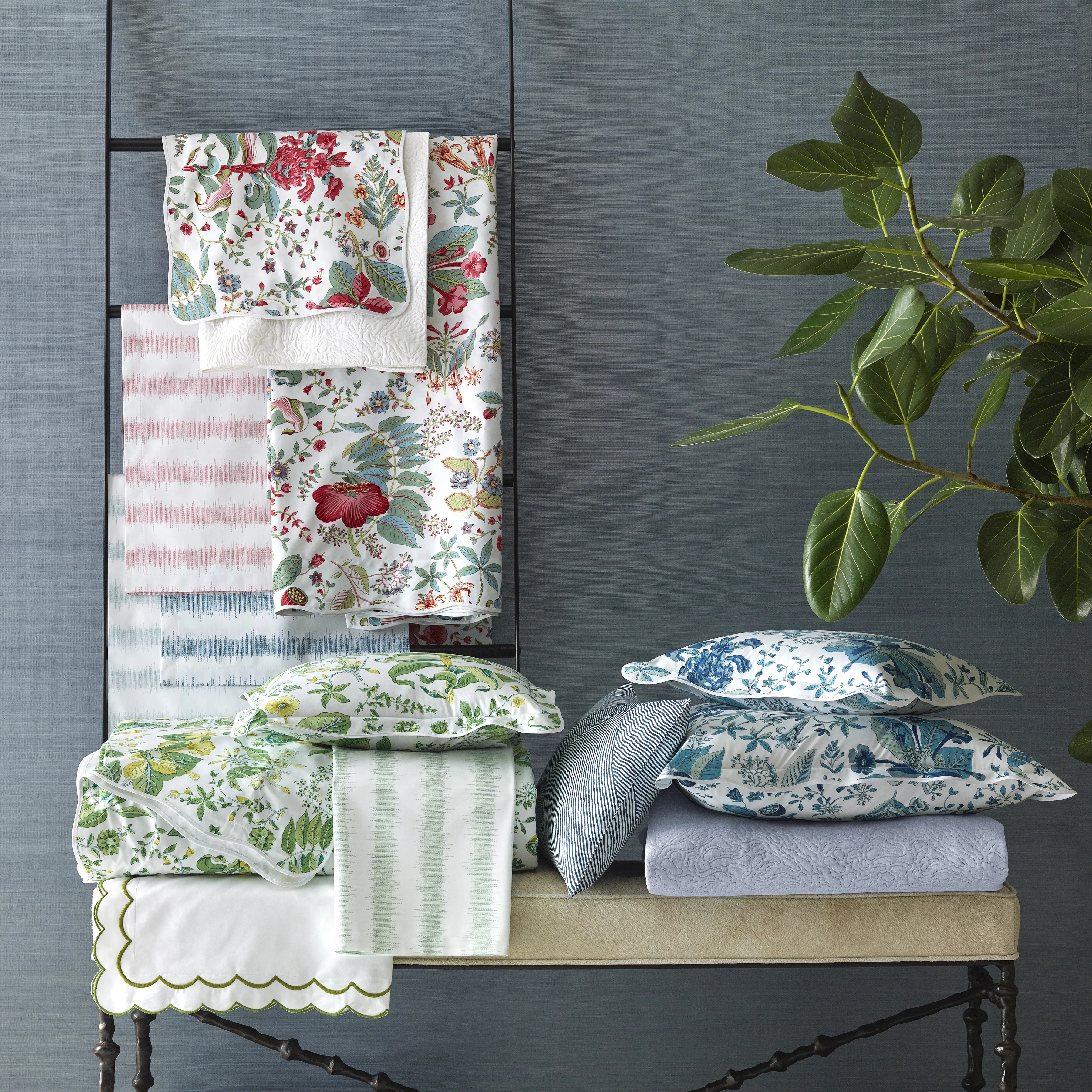 Pomegranate Duvet Cover - Prussian Blue Schumacher Pomegranate Duvet Cover in Prussian Blue