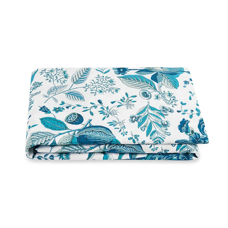 Schumacher Pomegranate Fitted Sheet in Prussian Blue