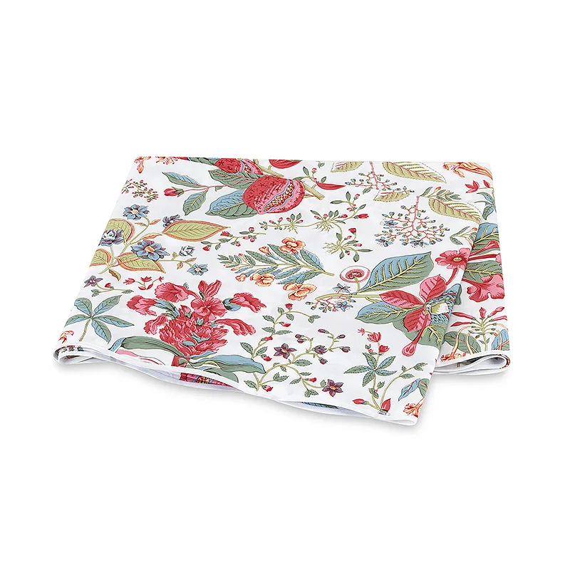 Schumacher Pomegranate Flat Sheet in Pink Coral