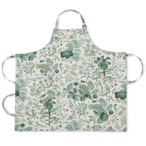 Schumacher Pomegranate Linen Apron in Emerald (MSC044APRONEP)