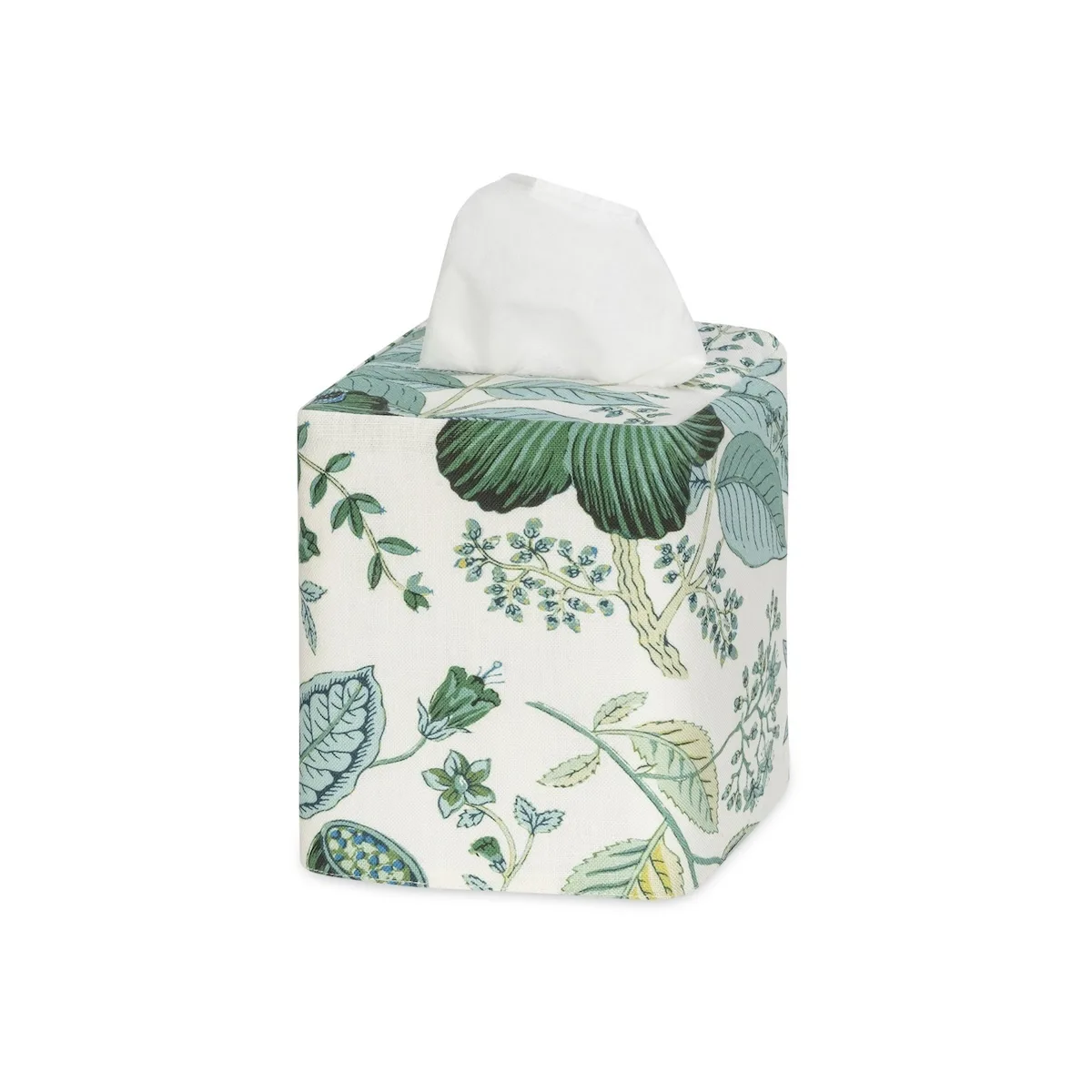 Schumacher Pomegranate Linen Tissue Box Cover in Emerald (MSC036TISSUEEM)