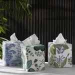 MSC036TISSUEEM | Pomegranate Linen Tissue Box Cover - Emerald Schumacher Pomegranate Linen Tissue Box Cover in Emerald (MSC036TISSUEEM)