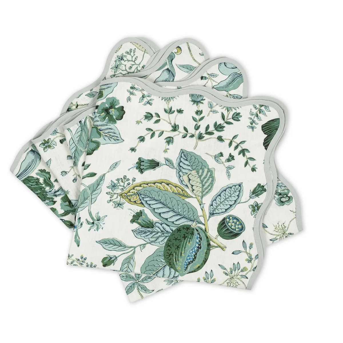 Schumacher Pomegranate Napkin, Set of 4 in Emerald (MSC006NAPEM)