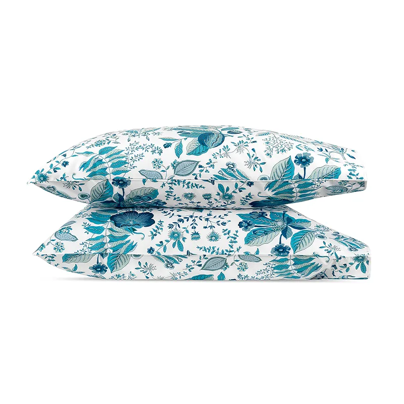 Schumacher Pomegranate Pillowcases in Prussian Blue