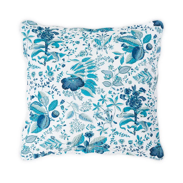 Schumacher Pomegranate Quilted Sham in Prussian Blue