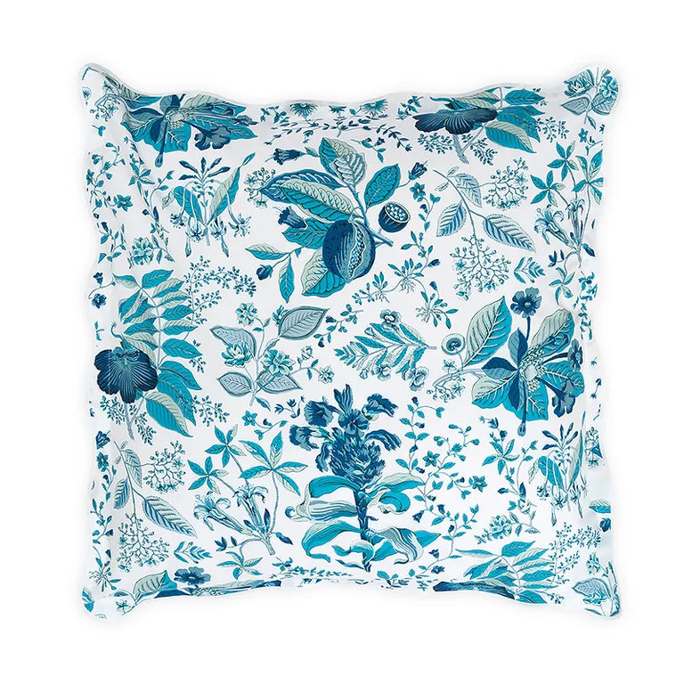 Schumacher Pomegranate Sham in Prussian Blue