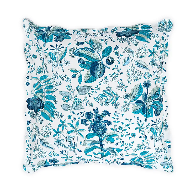 Schumacher Pomegranate Sham in Prussian Blue