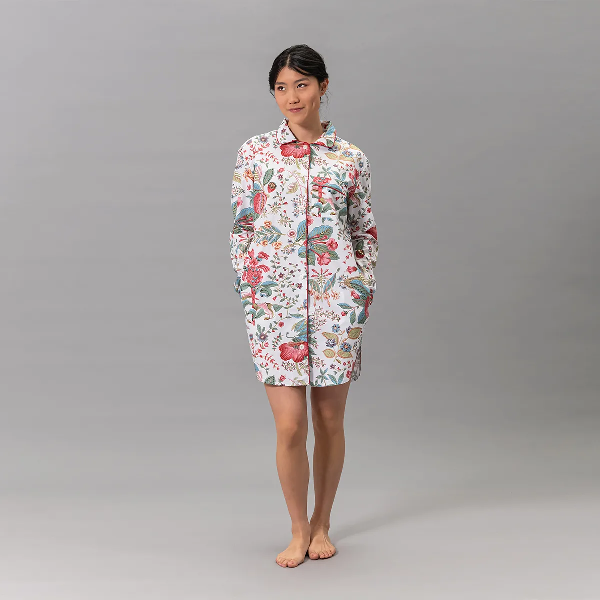 Schumacher Pomegranate Sleep Shirt in Pink Coral