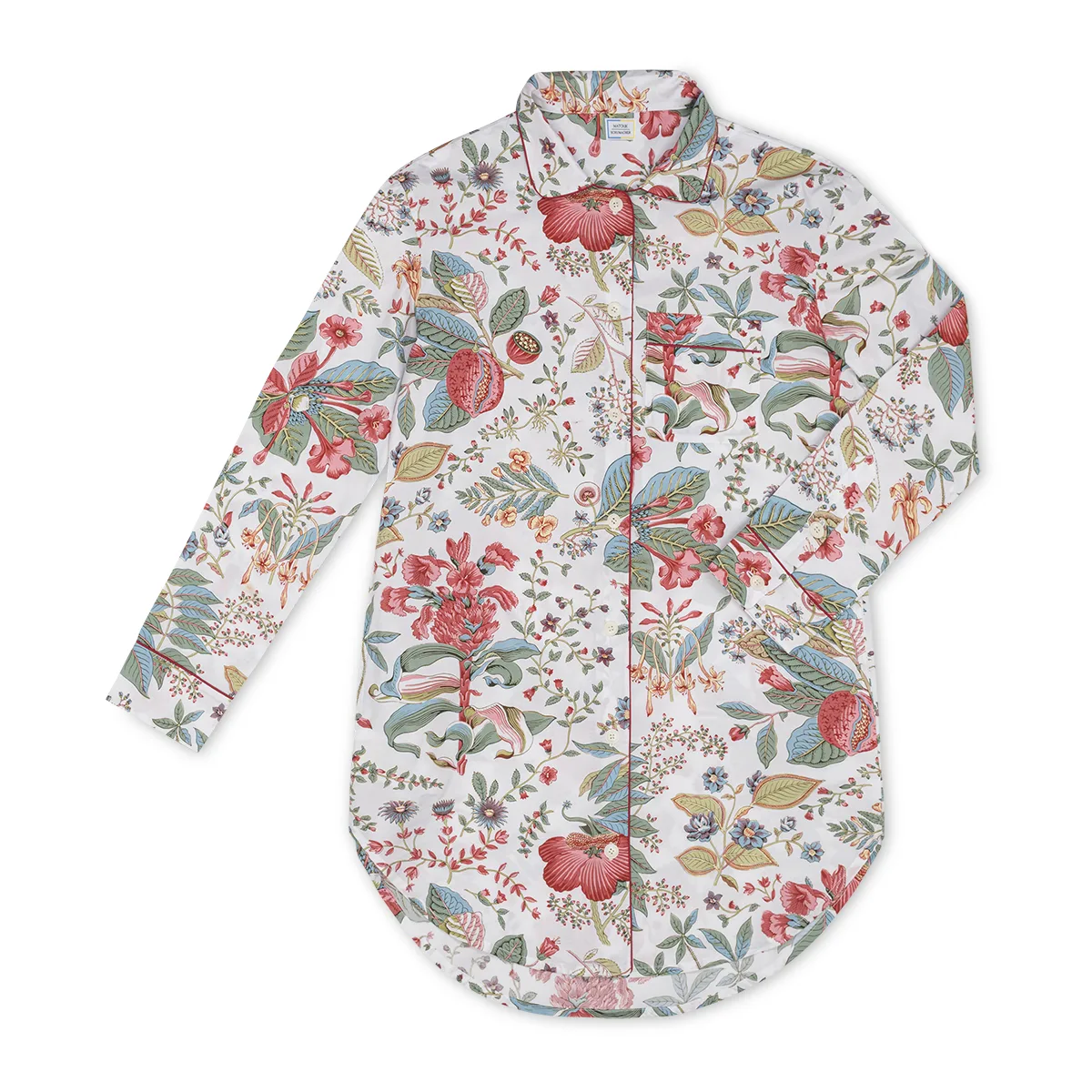 Pomegranate Sleep Shirt - Pink Coral Schumacher Pomegranate Sleep Shirt in Pink Coral