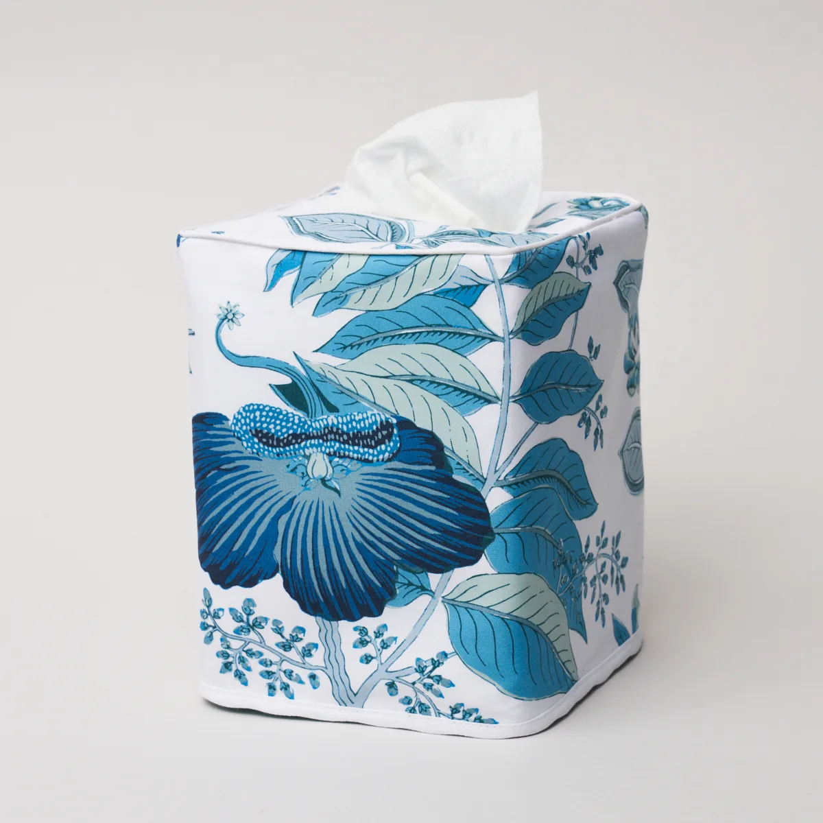 Schumacher Pomegranate Tissue Box Cover in Prussian Blue (MSC006TBOXP8)