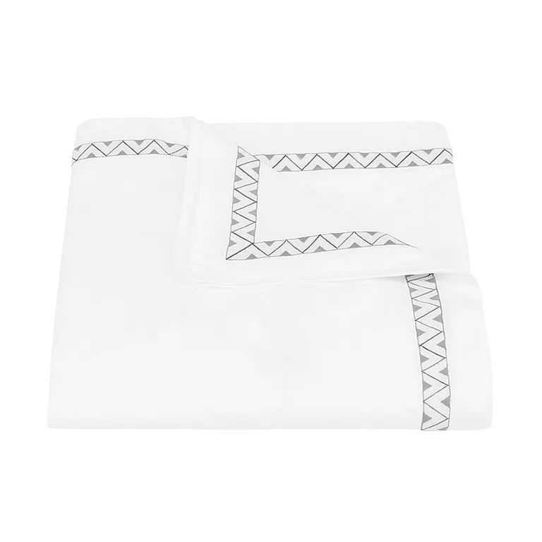 Schumacher Prado Duvet Cover in Nickel