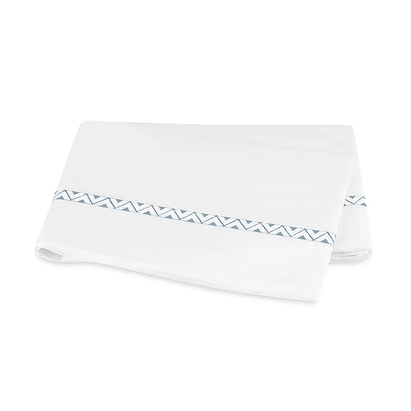 Schumacher Prado Flat Sheet in Hazy Blue