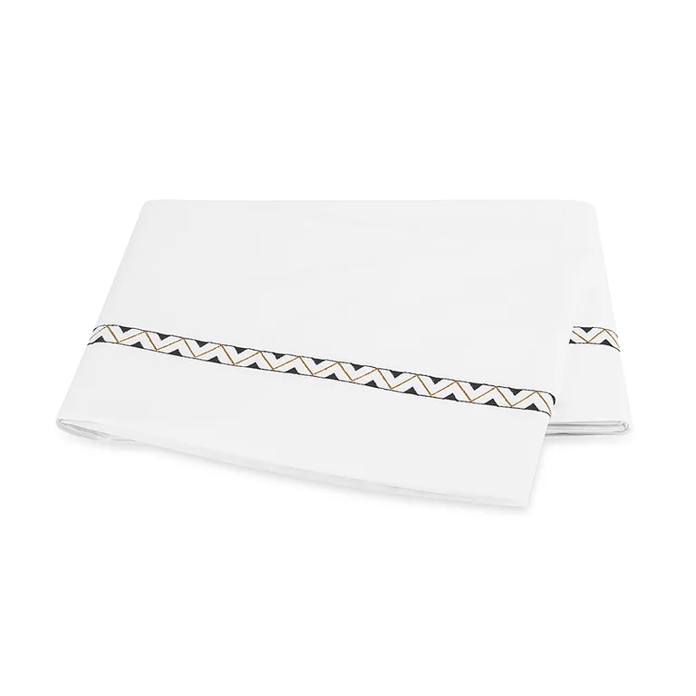 Schumacher Prado Flat Sheet in Onyx