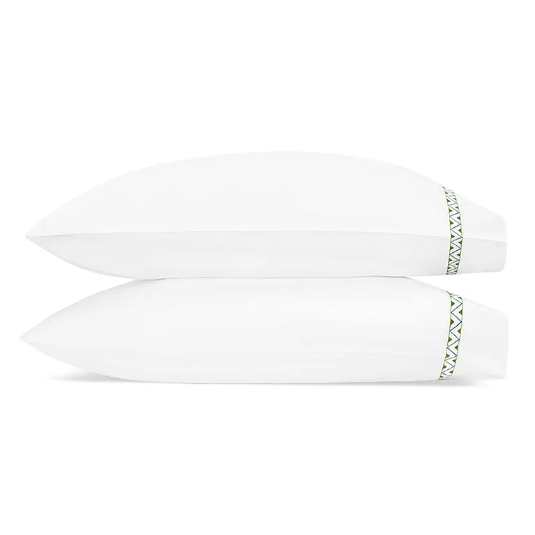 Schumacher Prado Pillowcases in Grass