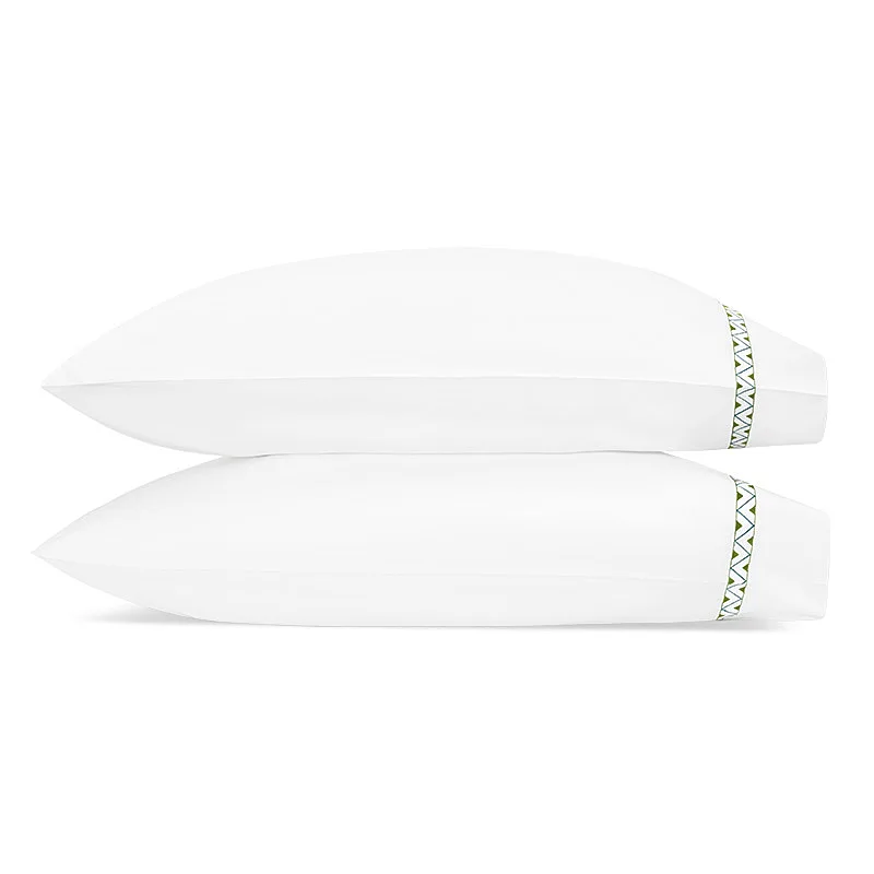 Schumacher Prado Pillowcases in Grass