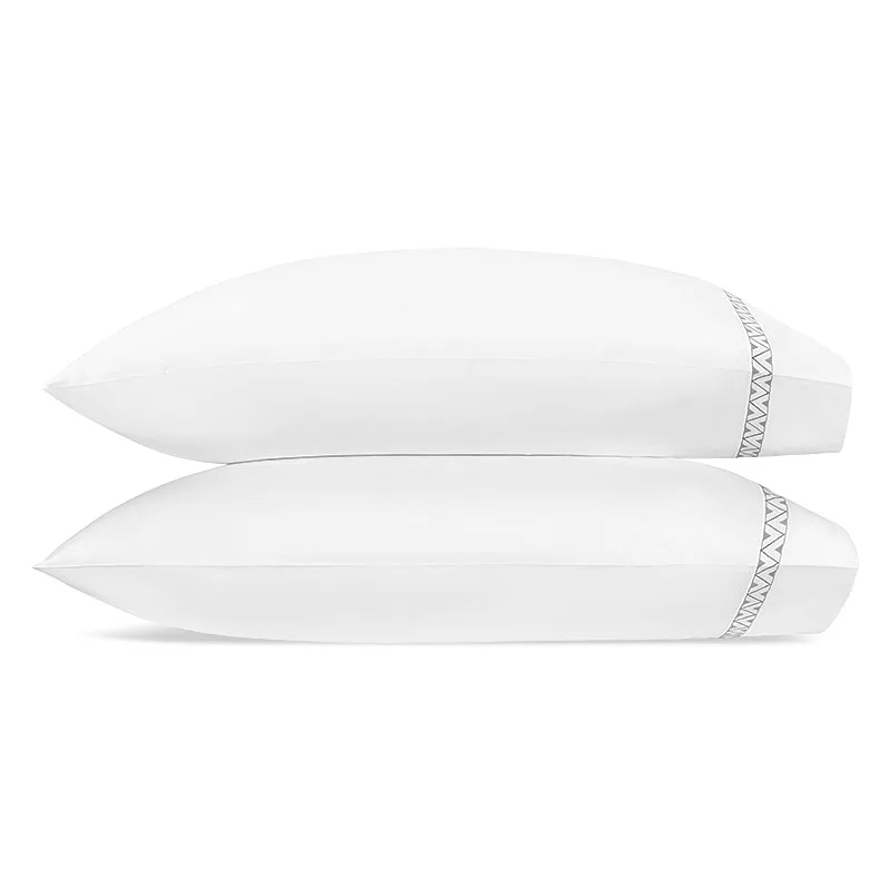 Schumacher Prado Pillowcases in Nickel