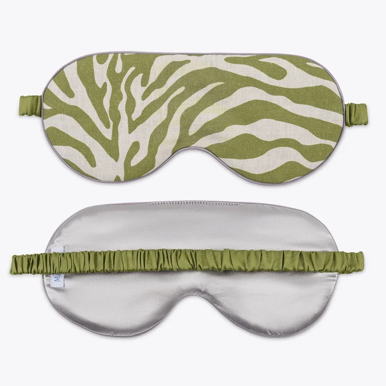 Schumacher Regine Linen Sleep Mask in Grass (MSC070SMSKGR)