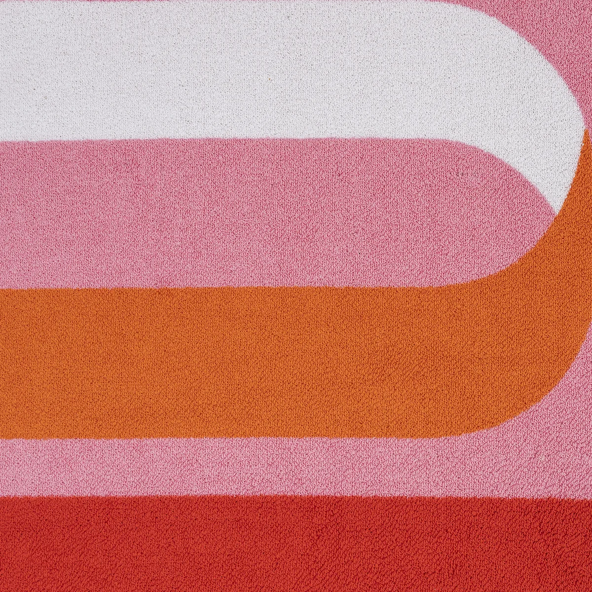MSC067BCHTOFA | Ribbon Beach Towel - Flamingo Schumacher Ribbon Beach Towel in Flamingo (MSC067BCHTOFA)