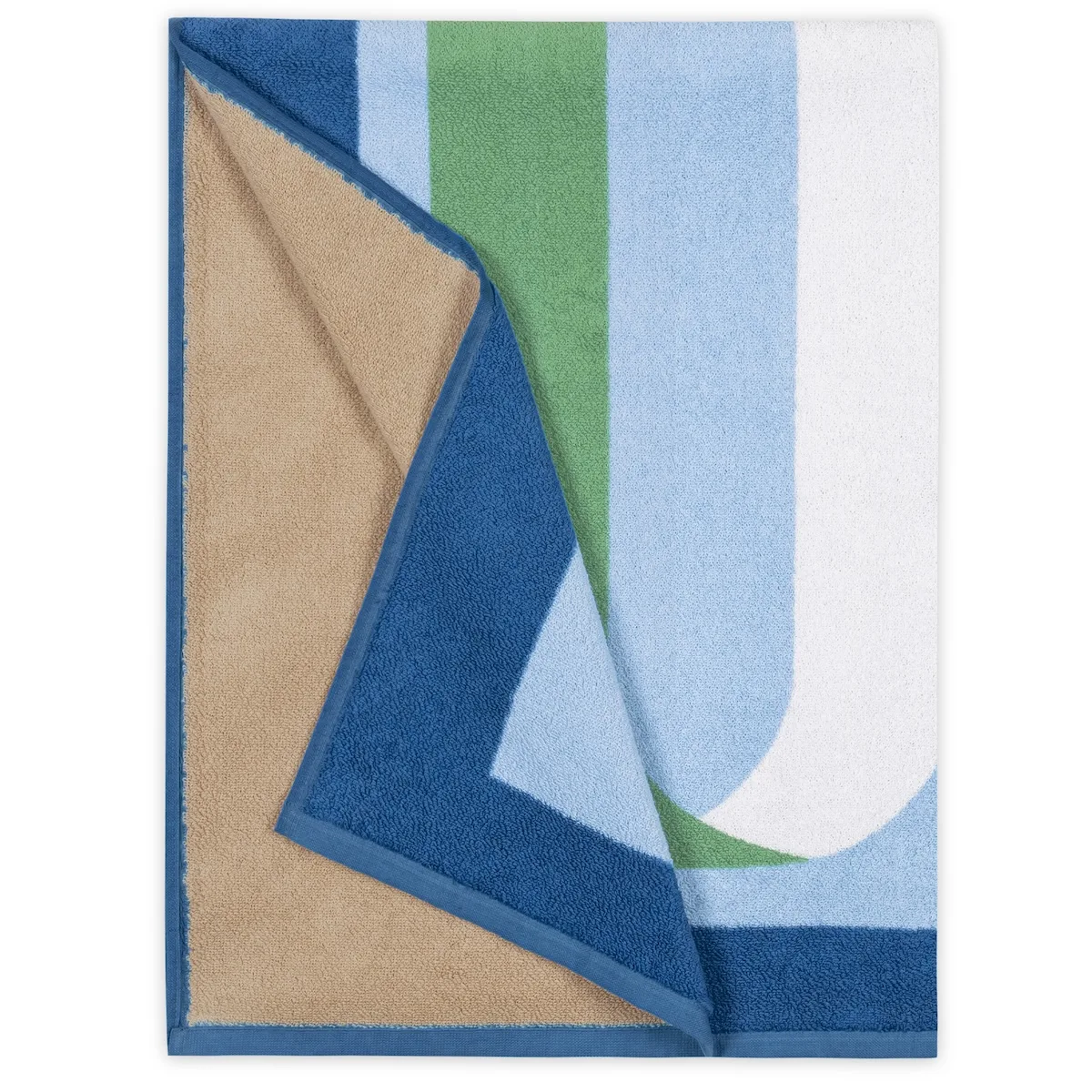 Schumacher Ribbon Beach Towel in Ocean (MSC067BCHTOOC)